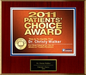 Dr. Christy Walker Patients' Choice Award 2011