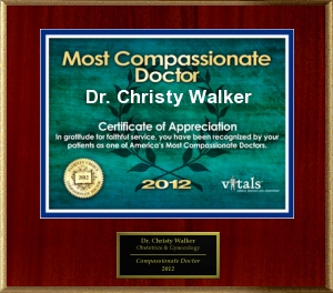 Dr. Christy Walker Most Compassionate Doctor 2012